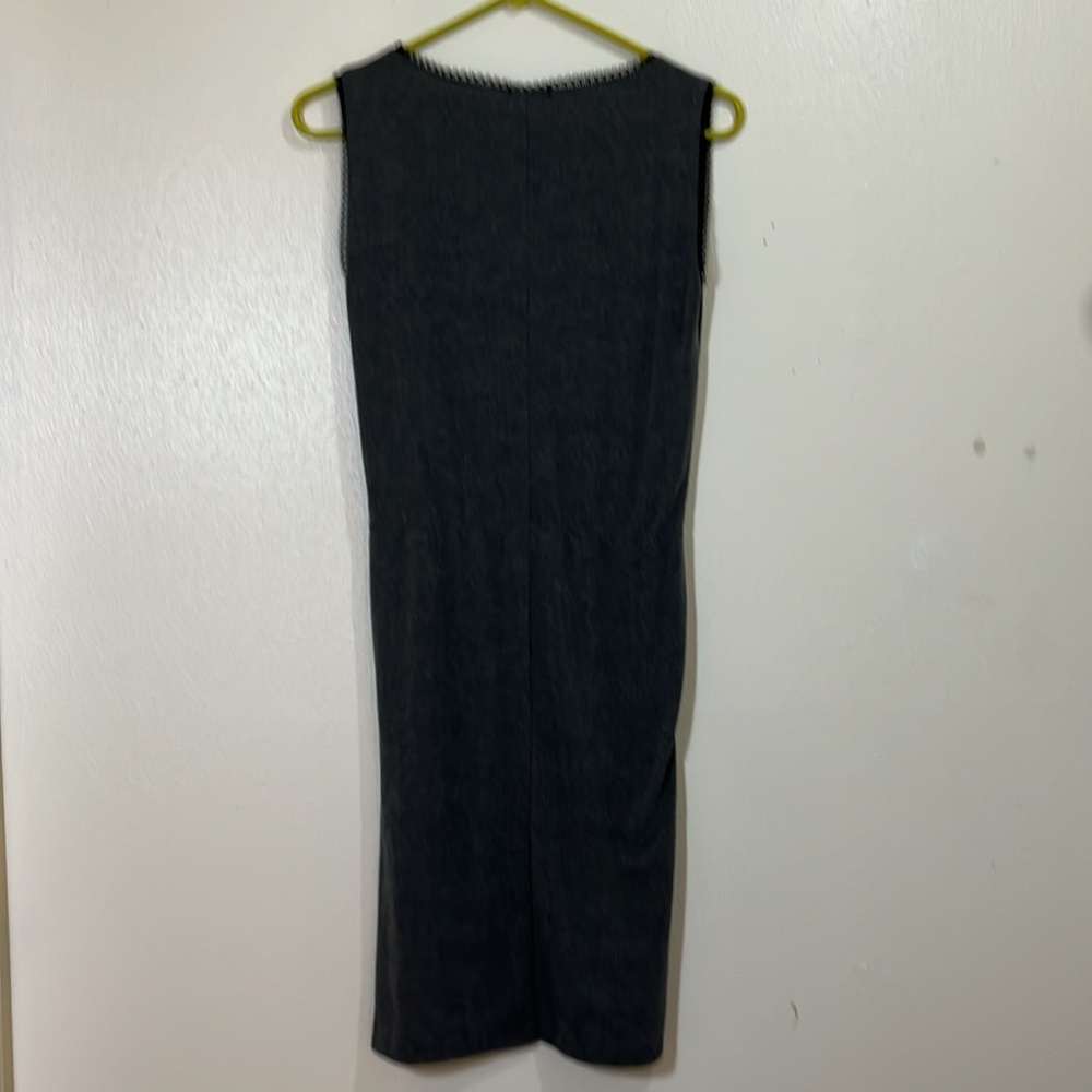 Olinka sleeveless dark gray dress. Size Small. - Picture 7 of 8